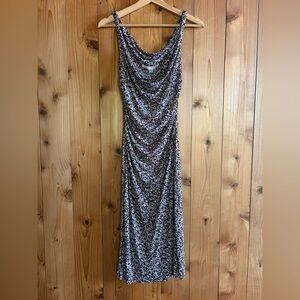 Diane von Furstenberg DVF Katinka Stretch Bias Cut Silk Midi Dress Vintage Y2K